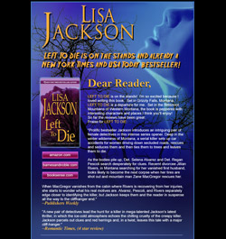 News from Lisa Jackson