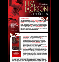 News from Lisa Jackson